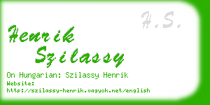 henrik szilassy business card